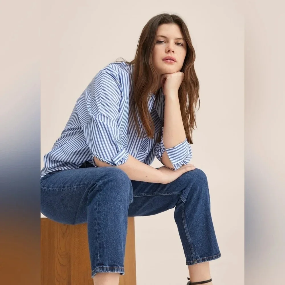 Mango [10] Mom comfort  high-rise jeans - Picture 8 of 11